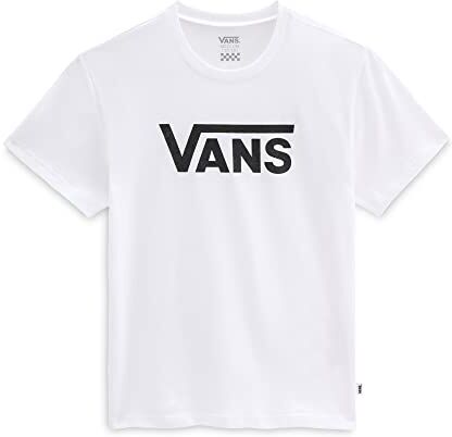 Vans Flying V Crew Girls T-Shirt Bambine e ragazze, Bianco, M 10-12 anni