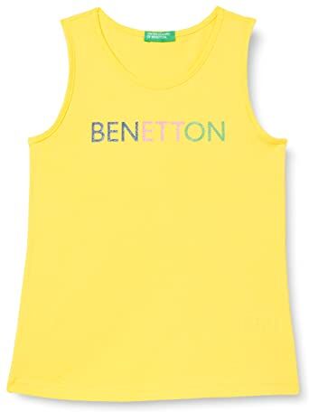 United Colors Of Benetton Canotta 3I1XCH012 Canottiera, Giallo 35R, S Bambina