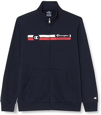 Champion Legacy Graphic Shop B - Ultralight Powerblend Fleece High-neck Full Zip, Felpa Bambini E Ragazzi, Blu Marino, 15-16 anni