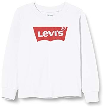 Levis Lvb L/S Batwing Tee 6e8646, Maglietta a manica lunga Bambini e ragazzi, Bianco, 3 mesi