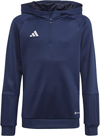 Adidas TIRO23 C Hood Y, Felpa con Cappuccio Unisex-Bambini, Team Navy Blue, 5 Anni