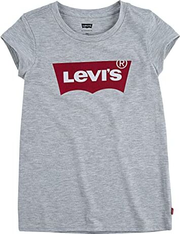 Levis Lvg S/S Batwing Tee, T-shirt Bambine e ragazze, Grigio (Light Gray Heather), 6 anni