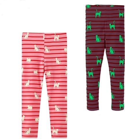 CM-Kid Leggings Casual Femminile, Pantaloni Casual per Bambini, Leggings Stampati, 2-7 Anni