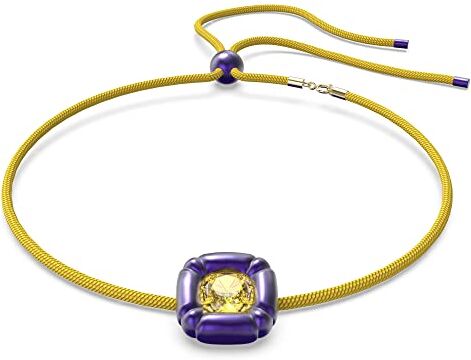 Swarovski Collana Dulcis, Cristalli taglio Cushion, Viola