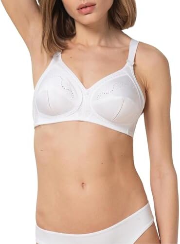 Triumph Doreen + Cotton 01 N, Reggiseno senza Ferretto Donna, Bianco (White), 4C