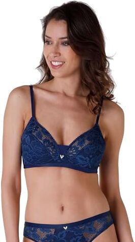 Lovable Reggiseno senza Ferretto Anniversary Lace Donna, Blu, 90D