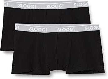 Sloggi men GO ABC H Hipster 2P, Pantaloncini Retro, Uomo, Nero (Black), L