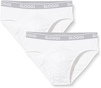 Sloggi men Go Abc H Midi 2p, Slip Uomo, Bianco (White), S