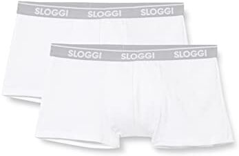 Sloggi men GO ABC H Hipster 2P, Pantaloncini Retro, Uomo, Bianco (White), M