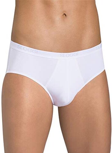 Sloggi men Basic Midi 2P, Slip, Uomo, Bianco (White), 6