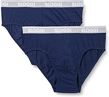 Sloggi men Go Abc H Midi 2p, Slip Uomo, Blu (Blue Black), S