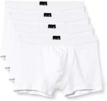 LOVABLE LVB Boxer Multipack in Cotone Uomo x4, Bianco per 4, 4/M