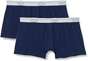 Sloggi men GO ABC H Hipster 2P, Pantaloncini Retro, Uomo, Blu (Blue Black), M