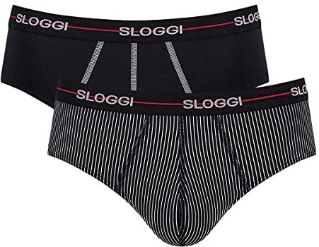 Sloggi Start Midi C2p Box, Midi Uomo, Multicolore (Red Dark Combination), M