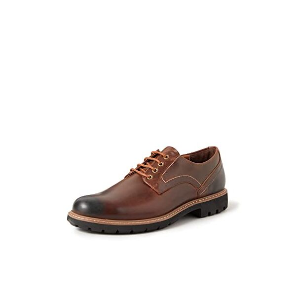 clarks batcombe hall scarpe stringate derby uomo, marrone (dark tan leather), 39.5 eu