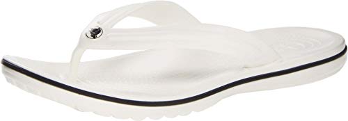 Crocs Crocband Flip, Sandali Infradito Unisex-Adulto, Impermeabili e ad Asciugatura Rapida, Bianco, Taglia 42-43 EU