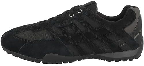 Geox Uomo Snake K, Scarpe da Ginnastica, Nero/Antracite, 41 EU