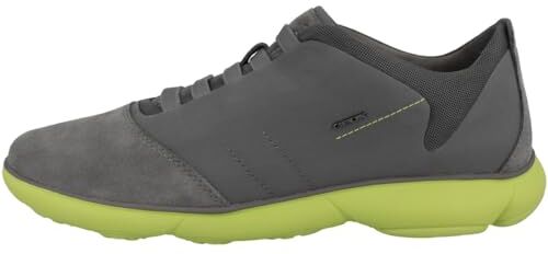 Geox U Nebula B, Scarpe da Ginnastica Uomo, Carbone Verde Lime, 39 EU