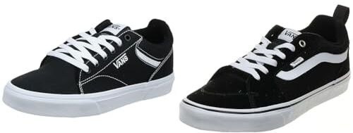 Vans Sneaker Nero Canvas Black White 41 EU + Sneaker Suede Canvas Black White 41 EU