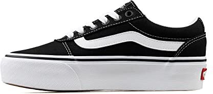 Vans Ward Platform, Sneaker, Donna, (Canvas) Black/White, 41 EU