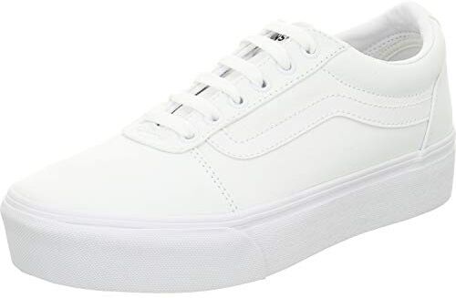 Vans Ward Platform, Sneaker, Donna, (Canvas) White, 42.5 EU