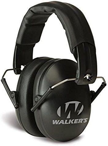 Walker s Game Ear Muffa pieghevole a basso profilo, nero