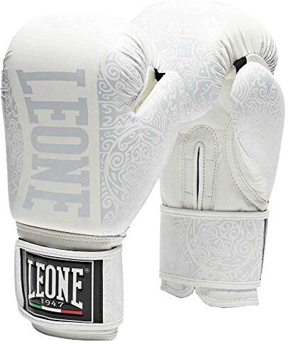 Leone 1947, Guantoni Boxe Maori, Unisex – Adulto, Bianco, 10 OZ M, GN070