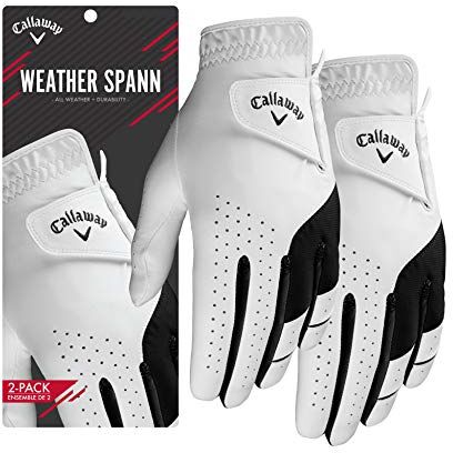 Callaway, Guanto da Golf Weather Spann, da Donna, Confezione da 2