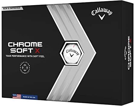 Callaway 642405912, Chrome Soft X, Palline da Golf, Edizione 2022 Unisex Adulto, Bianco, M-L