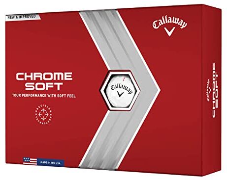 Callaway 642125912, Chrome Soft, Palline da Golf, Edizione 2022 Unisex Adulto, Bianco, M