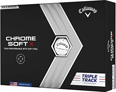 Callaway 64240591280, Chrome Soft X, Palline da Golf, Edizione 2022 Unisex Adulto, Chiaro, L