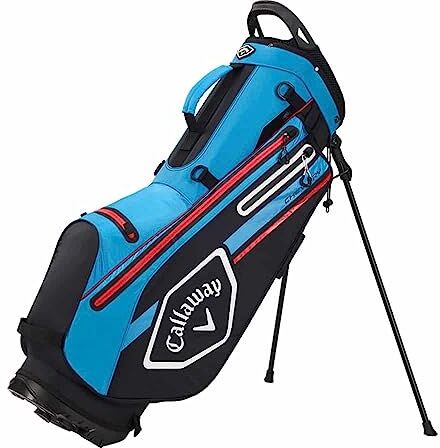 Callaway Golf Sacca Chev Dry Stand, 2021, Nero/Cayenne/ Rosso