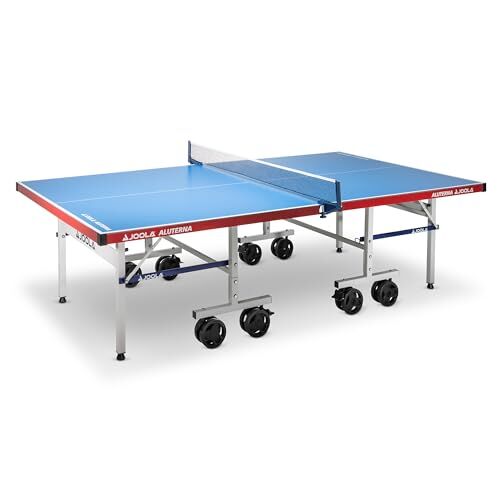 Joola 11650 Aluterna - Tavolo da ping pong professionale per esterni, resistente alle intemperie, 6 mm, superficie composita in alluminio e plastica, base pieghevole