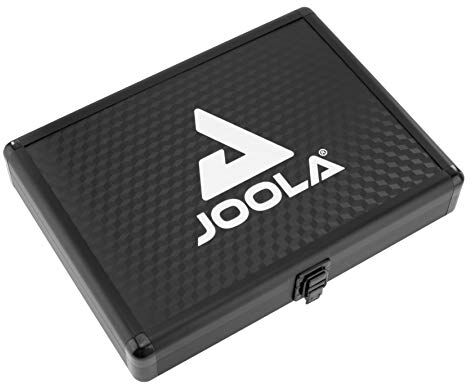 JOOLA Caso Alu Bat, Custodia in Alluminio con Inserto in Schiuma per 1 Racchetta da Ping-Pong e 3 Palline Tennis da Tavolo, Nero, 30 x 22 x 22 cm