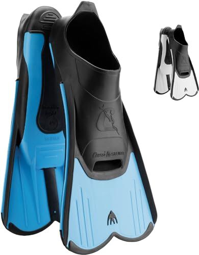 Cressi Light Fins, Pinne Corte Leggere e Potenti per Nuoto/Snorkeling Adulti e Bambini Unisex, Blu/Nero, 39/40 EU