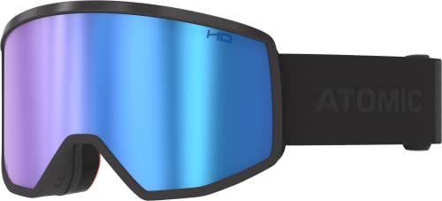 Atomic Four HD Occhiali da sci – Teal Blue – Occhiali da sci con colori contrastanti – Occhiali da snowboard a specchio di alta qualità – Occhiali con montatura Live Fit – Occhiali da sci con ampio