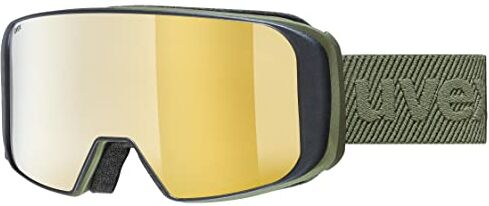 Uvex saga TO, occhiali da sci unisex, con lente intercambiabile, ventilazione della montatura senza spifferi, croco matt/gold-LGL clear, one size