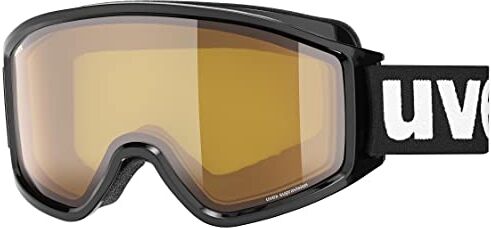 Uvex g.gl 3000 LGL, occhiali da sci unisex, con intensificazione del contrasto, campo visivo ampliato, privo di appannamenti, black/lasergold lite-blue, one size