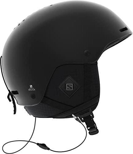 Salomon Casco da Sci e da Snowboard per Uomo con Sistema Audio, Calotta in ABS, Tecnologia SMART, Nero (Black), XL (62-64)