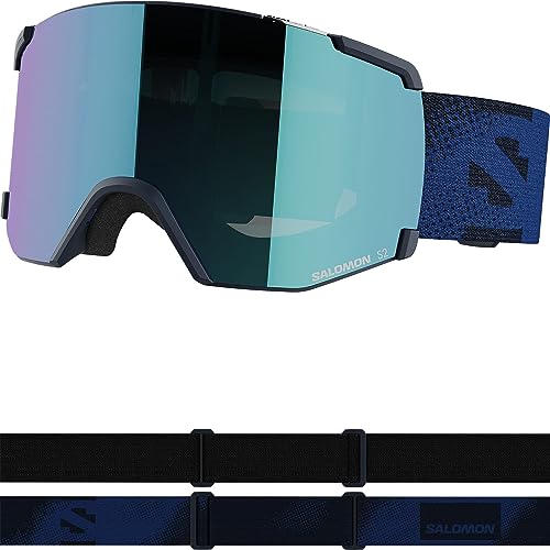 Salomon S/view, Occhiali Sci Snowboard Unisex: Campo Visivo Esteso, Acuità Visiva & Riduzione dell'Abbagliamento, e Fine della Condensa, Blu, Senza Taglia