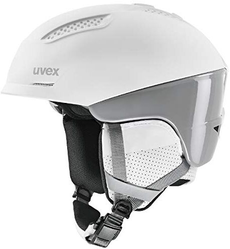 Uvex ultra pro, casco da sci robusto unisex, regolazione individuale delle dimensioni, chiusura magnetica, white/grey, 51-55 cm