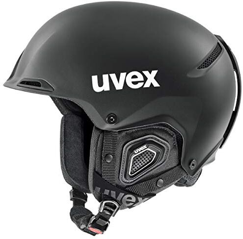 Uvex Jakk+ IAS, casco da sci robusto unisex, regolazione individuale delle dimensioni, aerazione ottimizzata, black matt, 55-59 cm