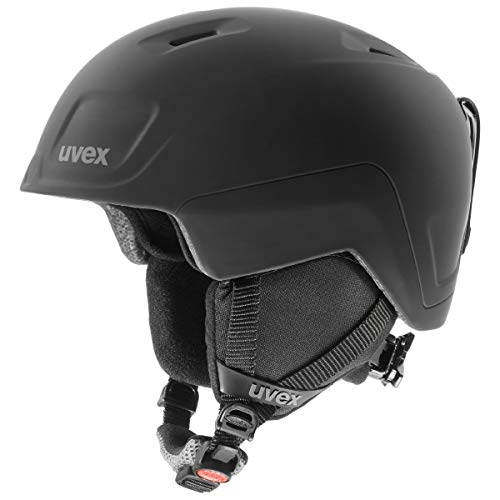 Uvex heyya pro, casco da sci leggero per bambini, regolazione individuale delle dimensioni, aerazione ottimizzata, black matt, 51-55 cm