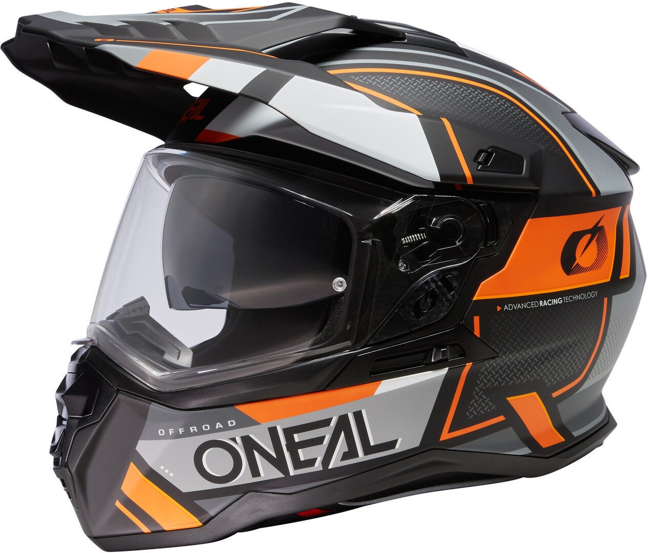 Oneal Casco moto integrale oneal d-srs square v.23 nero grigio arancio