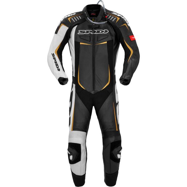 spidi track wind pro tuta in pelle moto di one piece nero oro 56