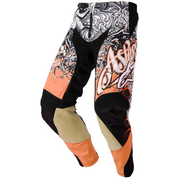 alpinestars charger pantaloni motocross 2013 bianco rosso oro 30