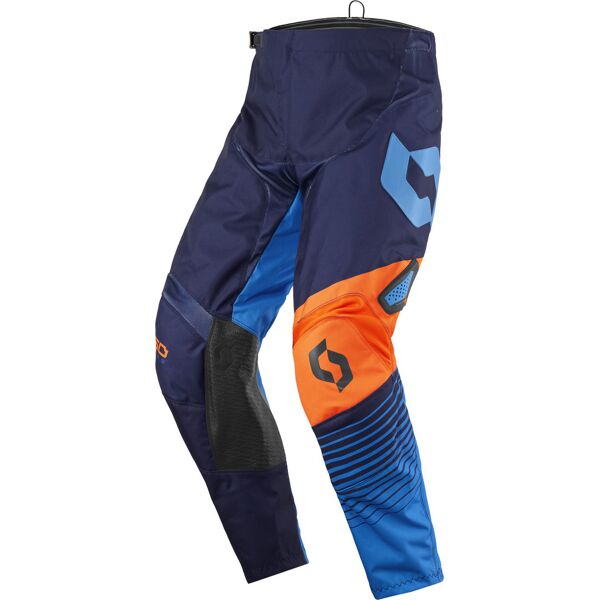 scott 350 track bambini motocross pantaloni 2017 blu arancione 26