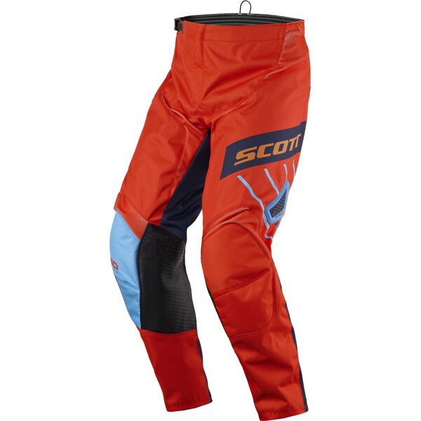 scott 350 dirt pantaloni motocross 2017 blu arancione 32