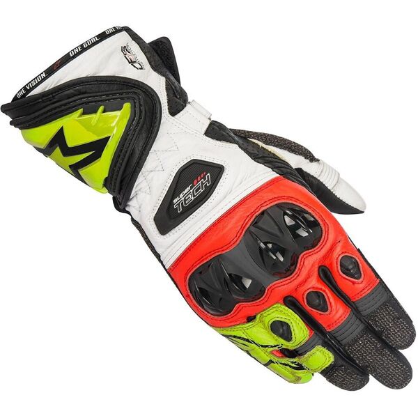 alpinestars supertech racing guanti nero rosso giallo 2xl