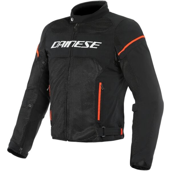 dainese air frame d1 tex giacca moto in tessuto nero bianco rosso 48